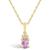 商品第2个颜色Gold, Macy's | Pink Sapphire (5/8 Ct. t.w.) and Diamond Accent Pendant Necklace