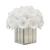 颜色: Pure White, Rose Box NYC | Mini Modern Half Ball of Roses