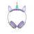 商品第2个颜色Purple, Art+Sound | Unicorn Wired Headphones with LED Lights