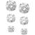 颜色: White Gold, Macy's | Cubic Zirconia Round Stud Earrings Set in 14k White Gold (3/8-1-3/4 ct. t.w.)