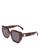 商品Celine | Triomphe Butterfly Sunglasses, 55mm颜色Havana/Gray Mirrored Solid