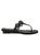 color PERFECT BLACK, Tory Burch | Tiny Miller Leather Wedge Thong Sandals