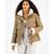 商品Michael Kors | Women's Hooded Faux-Fur-Trim Puffer Coat, Created for Macy's颜色Husk