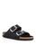 Birkenstock | Women's Arizona Big Buckle Slide Sandals, 颜色Black Leather/Silver