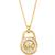 商品Michael Kors | Sterling Silver Mother of Pearl Lock Pendant Necklace颜色Gold-Tone