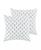 颜色: Blue, Levtex | Tamiya Embroidered Decorative Pillow, 18" x 18"