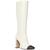 Steve Madden | Women's Ally Cap-Toe Knee High Block-Heel Dress Boots, 颜色Bone/Black
