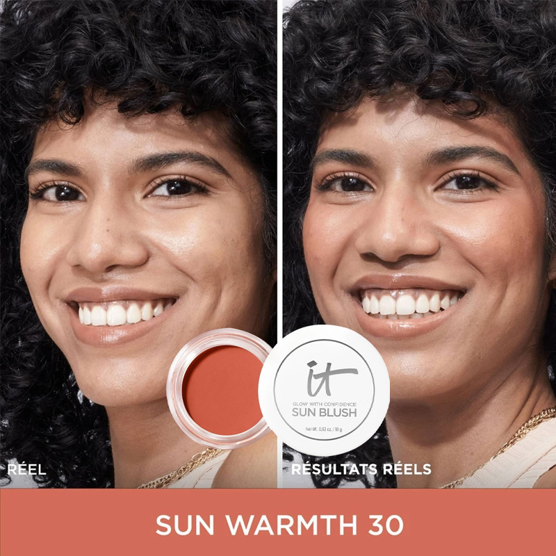 颜色: SUN-WARMTH-30-珊瑚色, IT Cosmetics | 焕发光彩防晒腮红18g 美容修饰提升气色