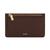 商品Fossil | Women's Logan Leather Zip Card Case颜色Espresso