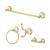 商品第2个颜色Polished Brass, Kingston Brass | Victorian Traditional 4-Pc. Bathroom Accessory Set
