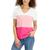 商品Tommy Hilfiger | Tommy Hilfiger Womens Half Time Tee V-Neck T-Shirt颜色Pink