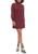 color Wine Berry, Love, Fire | Junior's Mock Brushed Dress