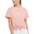CHAMPION | Women's Tie-Front Logo-Print T-Shirt, 颜色Pale Blush Pink