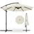 颜色: ivory, Best Choice Products | 10ft Offset Hanging Outdoor Market Patio Umbrella w/ Easy Tilt Adjustment