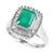 商品第2个颜色Emerald/White Gold, Effy | Brasilica by EFFY® Emerald (1-3/8 ct. t.w.) and Diamond (1/2 ct. t.w.) Ring in 14k Yellow Gold or 14k White Gold (Also in Sapphire)