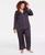 颜色: Deep Black, INC International | Plus Size Satin Pajama Set, Created for Macy's