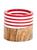 商品第2个颜色RED, Von Gern Home | Wood & Stripes Napkin Rings, Set of 4