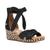UGG | Women's Yarrow Espadrille Wedge Sandals, 颜色Black Canvas