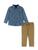 商品第2个颜色NAVY DINO, Andy & Evan | Baby Boy's & Little Boy’s Plaid Shirt & Pants Set