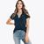 color navy seas, Nautica | Nautica Womens Sustainably Crafted Ocean Split-Neck Polo