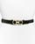 color Black/Silver, Salvatore Ferragamo | Women's Gancini Slim Leather Belt