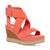 颜色: Vibrant Coral, UGG | Women's Ileana Ankle-Strap Espadrille Platform Wedge Sandals