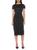 ALEXIA ADMOR | Crysta Satin Sheath Dress, 颜色BLACK