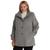 商品Ralph Lauren | Women's Plus Size Hooded Button-Front Coat, Created for Macys颜色Alaskan Grey