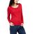 Tommy Hilfiger | Women's Solid Scoop-Neck Long-Sleeve Top, 颜色Chili Pepper