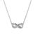 颜色: Silver, Swarovski | Hyperbola Infinity Pendant Necklace, 15" + 2-3/4" extender