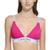 颜色: Fuchsia, Calvin Klein | Women's Ribbed Triangle Logo Bikini Top