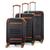颜色: Black, V19.69 Italia | Vintage-Like 3 Piece Expandable Retro Luggage Set