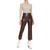 商品第2个颜色Chocolate Brown, Hue | Women's Cropped Flared Faux-Leather Leggings