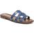 商品Sam Edelman | Sam Edelman Womens Bettie Laceless Flat Flat Sandals颜色Blue Snake Print