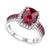 颜色: Ruby, Macy's | Lab-Grown Sapphire (3-1/2 ct. t.w.) & White Sapphire (1/4 ct. t.w.) Ring in Sterling Silver (Also in Lab-Grown Ruby)