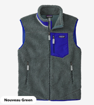 颜色: Nouveau Green, Patagonia | 男士经典Retro-X抓绒背心 | Men's Classic Retro-X® Fleece Vest