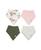 颜色: Watercolor Roses, Little Unicorn | Unisex Cotton Muslin Bandana Bibs, 4 Pack