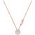 商品Michael Kors | Sterling Silver Cubic Zirconia Pendant Necklace颜色Rose Gold