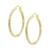 color Gold-Plated, Essentials | Silver or Gold Plated Clear Crystal Hoop Earrings