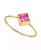 颜色: Light Pink, 2028 | 14K Gold-tone Diamond Shaped Crystal Ring