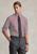 商品Ralph Lauren | Classic Fit Striped Stretch Poplin Shirt颜色WINE/WHITE