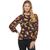 商品第1个颜色Aubergine Combo, Calvin Klein | Women's Printed Chiffon Sleeve Top