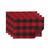 颜色: Red, Design Imports | Design Import Reversible Gingham - Buffalo Check Placemat Set