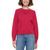 商品Calvin Klein | Women's Cotton Raglan-Sleeve Sweater颜色Cerise Black