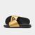 商品NIKE | 女士 Nike Benassi JDI Swoosh Slide Sandals颜色343881-014/Black/Black/Metallic Gold