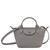 商品Longchamp | Top handle bag XS Le Pliage Cuir Black (L1500757001)颜色Tourterelle