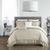颜色: White, Chic Home Design | Kensley 9 Piece Comforter Set Washed Crinkle Ruffled Flange Border Design Bed In A Bag KING