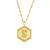 商品Essentials | Gold Plate Diamond Cut Initial Pendant Necklace, 16" + 2" extender颜色S