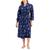商品Charter Club | Women's Brushed Knit Cotton Robe, Created for Macy's颜色Medieval Blue Floral Stem