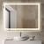 商品第2个颜色white 32 x 24, JONATHAN Y | Rectangular Frameless Anti-Fog Aluminum Front/Back-lit Tri-color LED Bathroom Vanity Mirror with Smart Touch Control